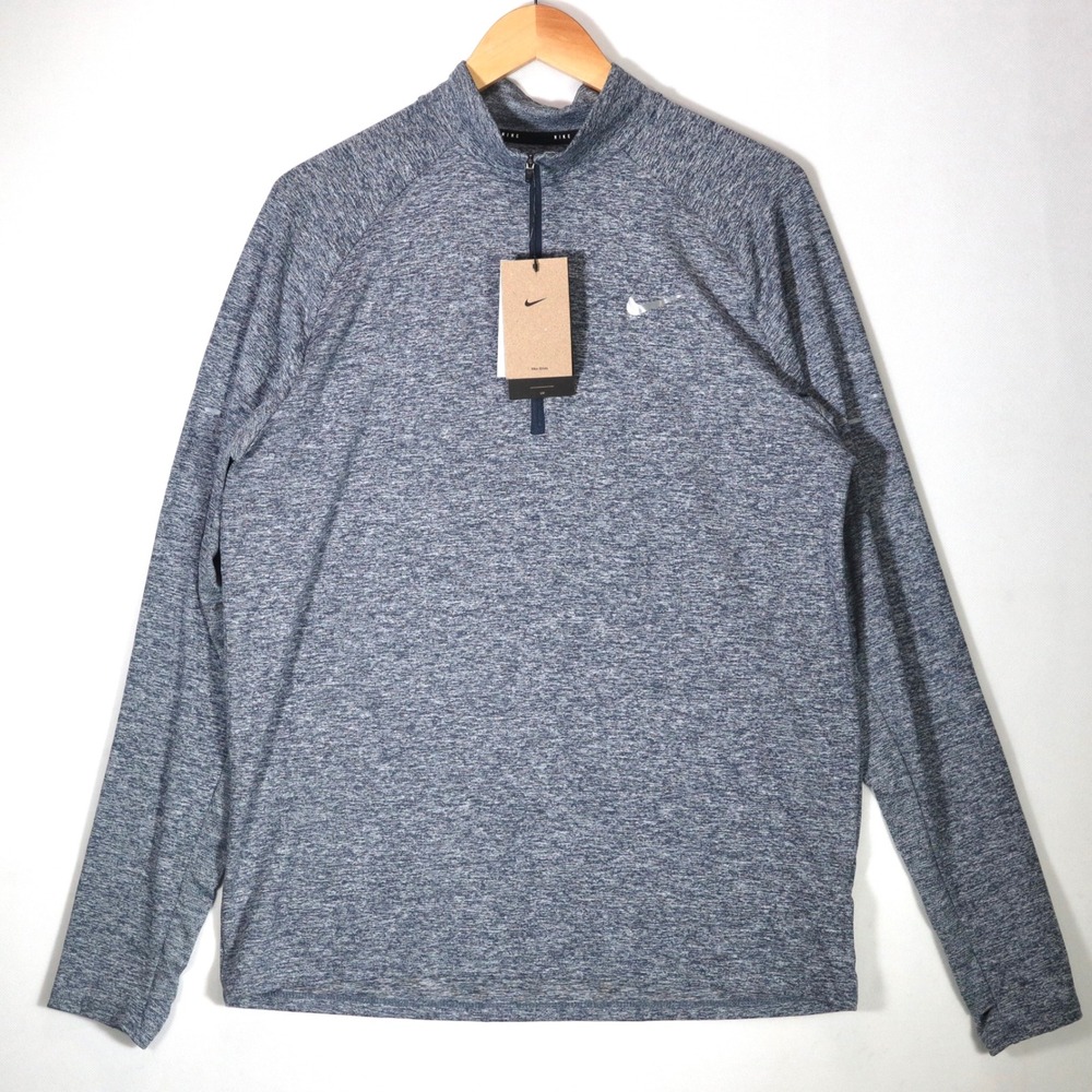 Nike Stride Pullover Mens Medium Blue Heathered NWT Dri-FIT 1/4 Zip Running Gym